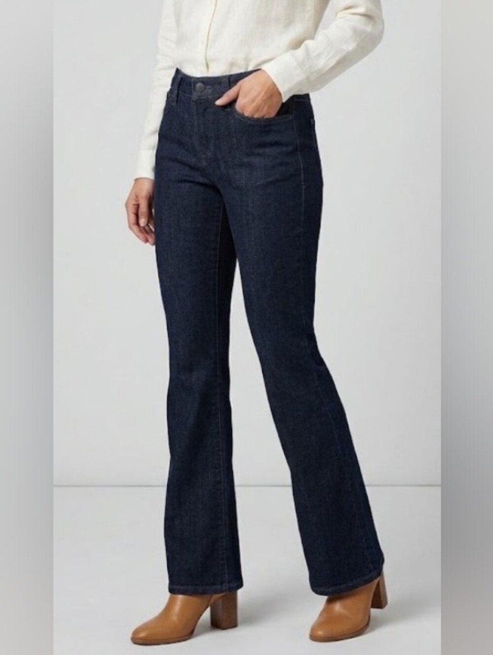Joe's Wide Leg Dark Wash Mid Rise  Boot Cut Flare Jeans (Sz 29) Lux Capsule